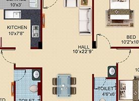 UNIT 9 - 3BHK NORTH FACING