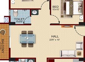 UNIT 10 - 3BHK EAST FACING