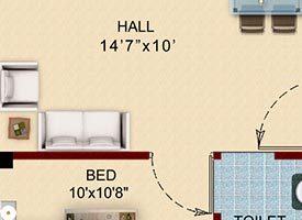 UNIT 1 - 2BHK(C) EAST FACING